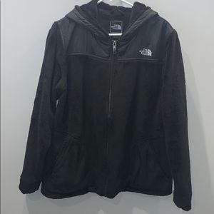 Black furry north face